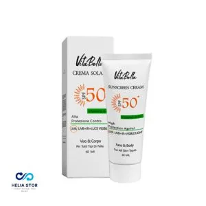 کرم ضد آفتاب spf۵۰ بی رنگ حجم ۴۰ میل ویتابلا